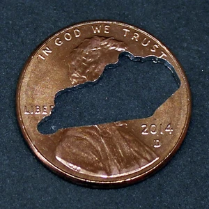 Lucky penny with Kentucky cut out - Picture 1 of 1