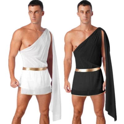 Men's Roman Mr. Toga Ancient Greek Fancy Dress Up Cosplay Costume Jumpsuits - Image 1 of 4