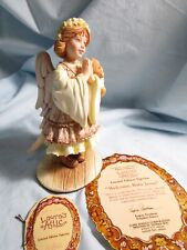 VTG Laura's Attic Figurine 1990's "Welcome Baby Jesus" Angel with Bear