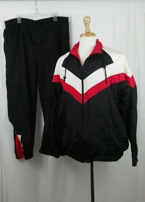 Винтажный 90-х 2PC Mac Gregor полный молнии нейлона ветровка куртка и брюки размер XL - Изображение 1 из 4