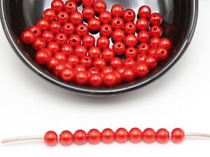 500 Pcs 6mm Plastic Faux Pearl Round Beads Imitation Pearl Color For Choice