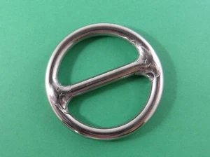 Stainless Steel 316 Round Ring Welded with Cross Bar 1/4" x 1 5/8" (6mm x 40mm) - Picture 1 of 4