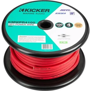 Marine 4 Gauge Tinned OFC Oxygen Free Copper Power/Ground Wire Red Lot Kicker - Picture 1 of 1