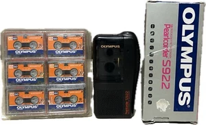 Olympus Pearlcorder S921 2-Speed Handheld Voice Recorder W/  6 Cassettes XB60 - Picture 1 of 5
