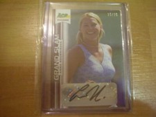 2013 Ace Leaf Anna Kournikova Grand Slam Brown Signed Auto Autograph 15/25