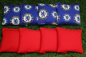 Cornhole Sitzsäcke 8er Set ACA Regulation Bags CHELSEA FUSSBALL - Bild 1 von 1