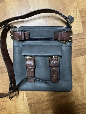 Dasein Women Casual Crossbody Faux Leather Messenger Bag Buckle Handbags Purses - Image 1 of 4