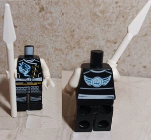 Nuevo LEGO ICE Caballero Ninja Disfraz Uniforme Lanza Blanca Azul Cromo Patas de Dragón - Imagen 1 de 1