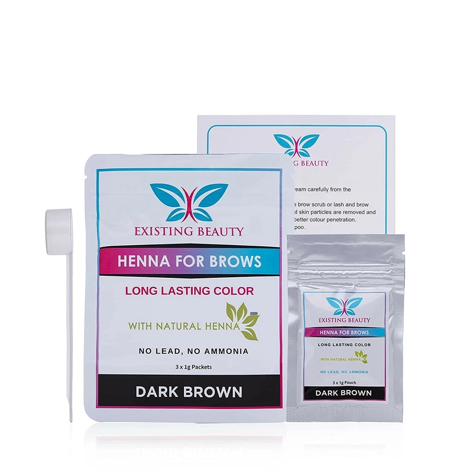 Dark Brown Eyebrow Henna for Eyebrow Color- Henna Brow Tint Kit 3 pack - Image 1 of 4