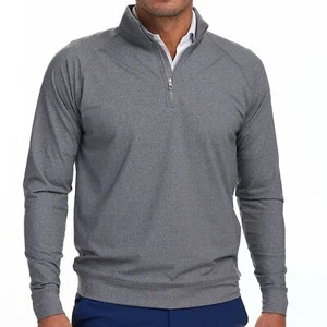 Pullover Holderness and Bourne The Westland Gris Carbón Cuarto Cremallera Talla XXL - Imagen 1 de 10