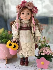Gift, Doll,100%#Handmade Rag Doll ,14 in., OOAK, Gift, VARYA - Picture 1 of 8