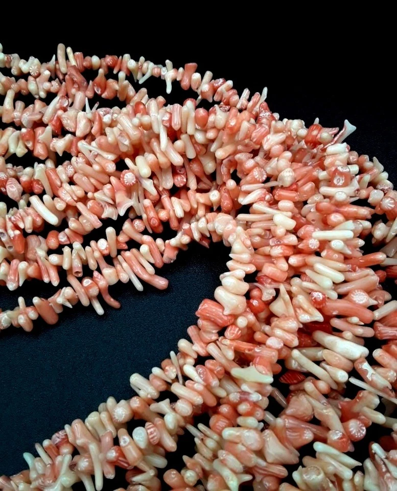 Vintage Coral Beads 16" Strand AA Quality Great for DIY & Jewelry Making - Image 1 of 2