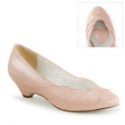 Sale LULU-05 Pin Up Couture Pumps Shell Design Babypink Leather Look Front Round 38