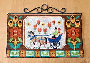 Swedish embroidered folk art wall hanging - Picture 1 of 10