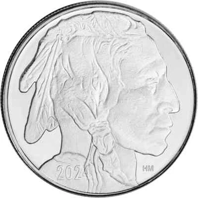 1 Oz Silver Highland Mint Buffalo Round BU (Lot of 5) - Image 1 of 4