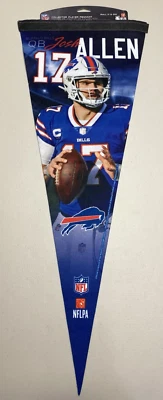 Buffalo Bills Josh Allen Coleccionista Jugador Banderín 12X30" NFL Licencia Oficial Foto 1 de 4