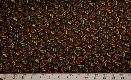 Tela THIMBLEBERRIES - TARIFA DE OTOÑO - Hojas en negro - media yarda (18") Foto 1 de 1
