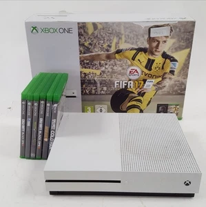 Xbox One S 500GB Console Bundle with 7 Games Including FIFA 17 Boxed, No Cable - Picture 1 of 12