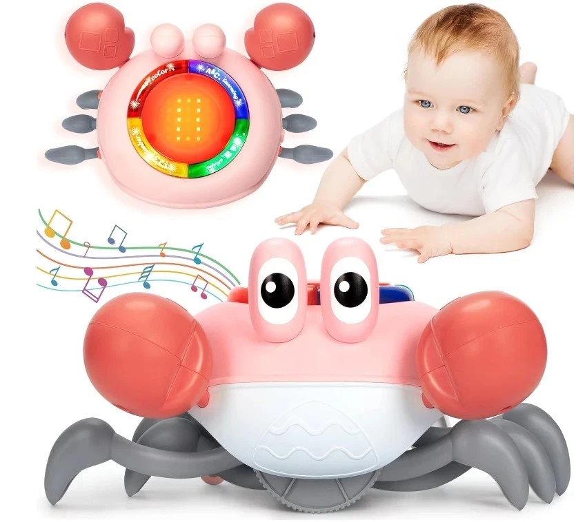 Juguetes interactivos para bebés con cangrejo gateo música y LED juguete para bailar niño caminar bailar Foto 1 de 4