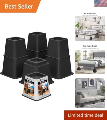 Набор мебельных стояков простой установки регулируемая высота 3-8 дюймов для максимального хранения - Изображение 1 из 4