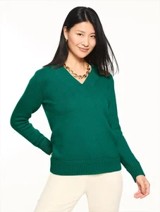 V-neck Sweater Talbots, NWT $99.5, color PINE GROVE, Delivery size to your need - Picture 1 of 9