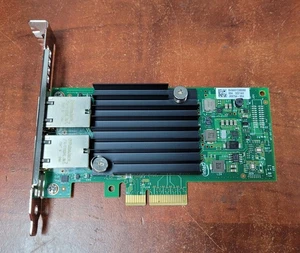 Dell Intel X550-T2 Dual Port 10GbE PCIe Karta sieciowa Pełna wysokość 04V7G2 - Zdjęcie 1 z 3