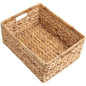 Extra Large Wicker Baskets for Organizing, Water Hyacinth Storage Basket with... - Picture 1 of 7