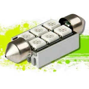 6 SMD 6SMD 39MM VERDE 5050 5055 LED AUTO CÚPULA INTERIOR 12V ACTUALIZACIÓN BOMBILLA - Imagen 1 de 1