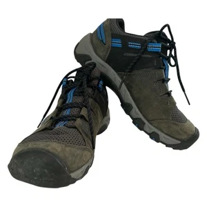 Keen Shoes Men's 9.5 Steen Vent Black Gray Blue Hiking Arch Support Sneaker - Picture 1 of 16