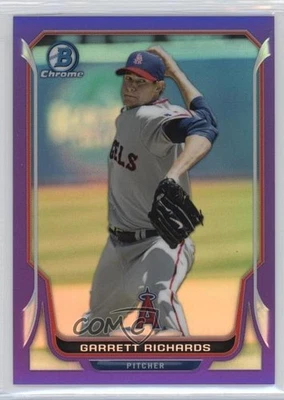 2014 Bowman Chrome Purple Refractor /150 Garrett Richards #86 - Image 1 of 2