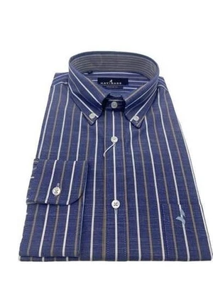 NG3018 CAMICIA UOMO IN COTONE MANICA LUNGA NAVIGARE - Immagine 1 di 3