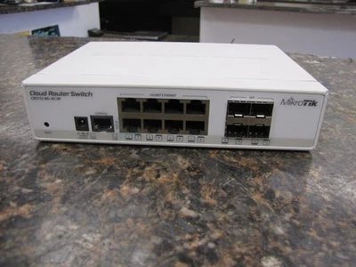 MikroTik Ethernet Smart Switch CRS112-8G-4S-IN 400MHz 128MB 8x GB 4x SFP - Image 1 of 4
