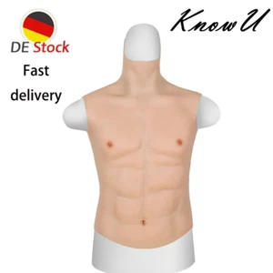 Déguisement KnowU Silicone Fake Chest Man Muscle Hunk pour Cosplay - Imagen 1 de 10