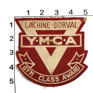 YMCA Patch Gym Class Award Lachine-Dorval Vintage Red Montreal Quebec Canada - Picture 1 of 1
