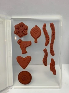 Stampin up best wishes & more stamp set heart leaf snowflake bird snow - Picture 1 of 2