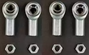 4 qty RH 3/8"-24 Thread x 3/8"Bore, Female Thread Heim Joints, Rod Ends Jam Nut - Picture 1 of 2