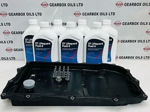 GENUINE JAGUAR XF ZF 8HP50 AUTOMATIC TRANSMISSION GEARBOX PAN SUMP FILTER 7L OIL - Picture 1 of 10