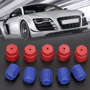 10x Car System Charging Port Service Cap R134a High & Low Side Valve Adapter Kit - Picture 1 of 15