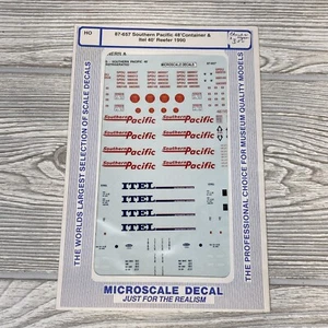 Microscale Decal HO Scale 87-657: Southern Pacific Container & Itel Reefer, NEW - Picture 1 of 4