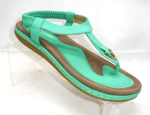 New SOCOSANDS Women's SIZE US 9, EU 40 AQUA Slip-on Comfort Thong Sandals - Picture 1 of 9