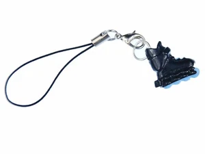 Patins A Roulettes Pendentif pour Téléphone Portable Miniblings Déco Noir Bleu - Photo 1 sur 4