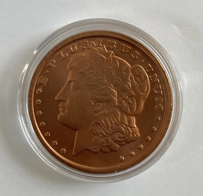 2013 MORGAN DOLLAR  1 oz. Copper Round Coin IN CASE - Image 1 of 2