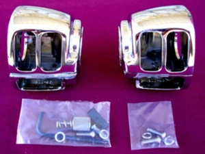CARCASAS DE INTERRUPTOR DE MANILLAR CROMADAS HARLEY FAT BOY HERITAGE 96-06 RESPUESTA OE 70222-96B - Imagen 1 de 4