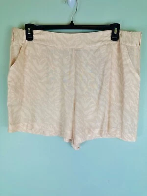 Nine West Mid Rise Pull On Light Pink Pattern Shorts Womens Size XXL New Boho - Image 1 of 4