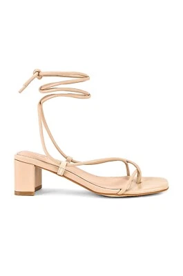 Sandalias de tacón Sol Sana camafeo nude envolventes al tobillo de cuero 37 nuevas con etiquetas $180 Foto 1 de 4