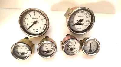 Abarth Kit- Elec Temp + Oil + Fuel + Amp Gauge+Speedometer +Tacho 85 mm WC - Изображение 1 из 3