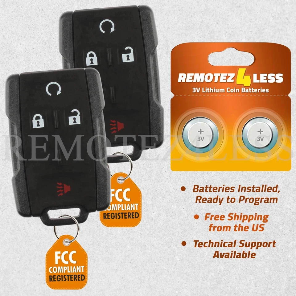 2 For 2014 2015 2016 2017 Silverado 1500 2500 3500 HD Remote Car Keyless Key Fob - Image 1 of 4