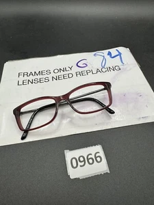 Burberry B2120 3014 51-16 135 Eyeglasses Frame Check Burgundy  Parts - Picture 1 of 7