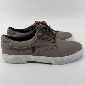 Polo Ralph Lauren Herren Felton Braun Canvas Leger Turnschuhe Größe 7,5 - Bild 1 von 7