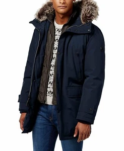 Abrigo de snorkel Michael Kors con capucha grande y alto para hombre azul marino talla LT - Imagen 1 de 1